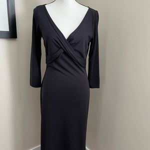 Ann Taylor Black Dress with Plunging Neckline